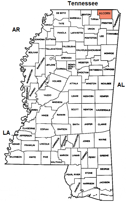 MS map with counties